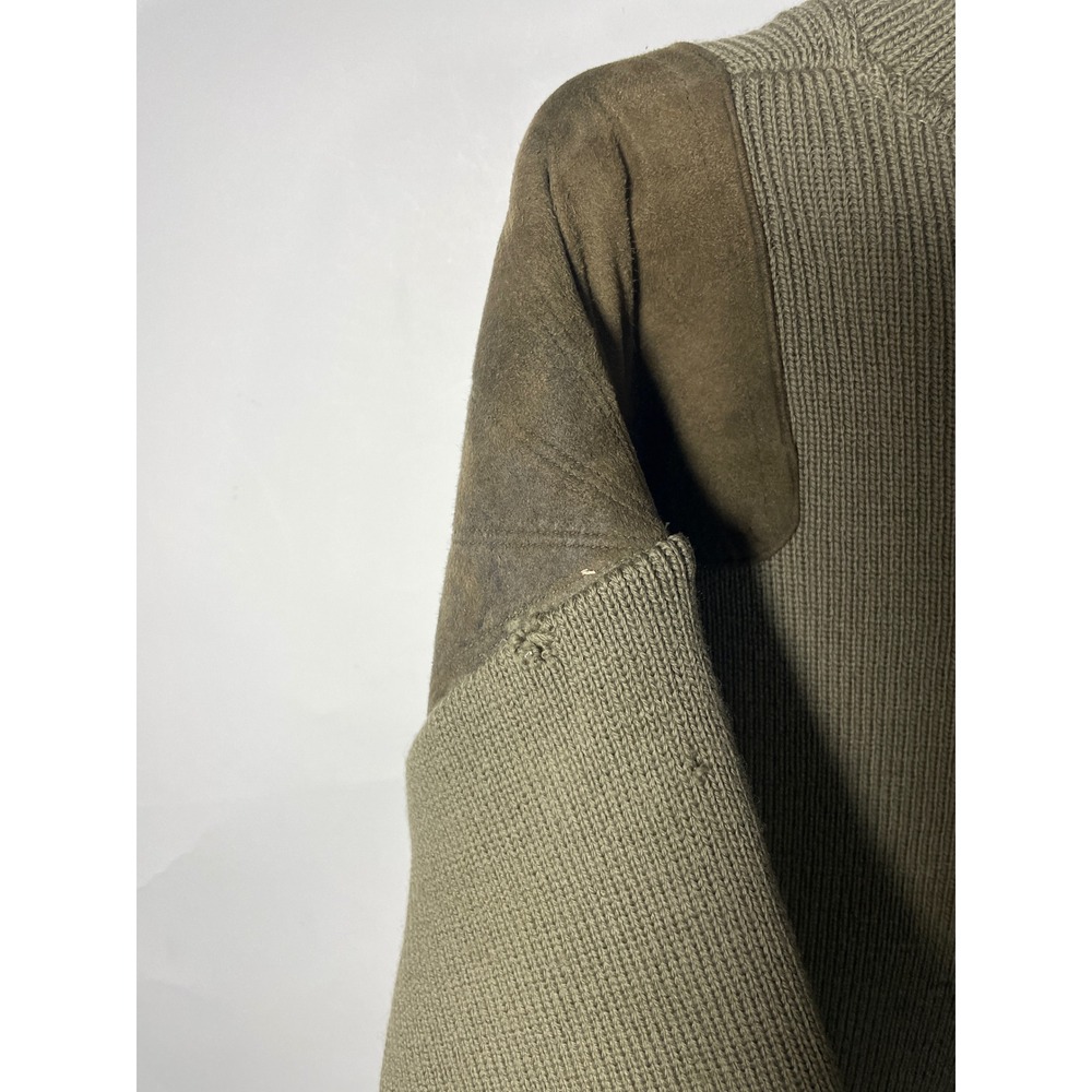Vintage Filson Henley Guide Sweater Mens L Olive Green 100% Virgin Wool USA Made - Picture 8 of 10